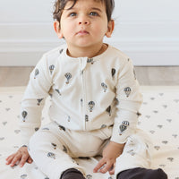 Organic Cotton Reese Zip Onepiece - Montgolfiere Cloud Childrens Onepiece from Jamie Kay USA