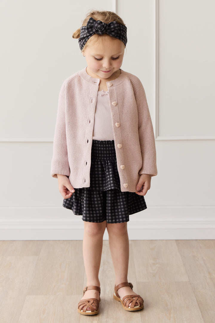 Organic Cotton Ruby Skirt - Gingham Night Childrens Skirt from Jamie Kay USA