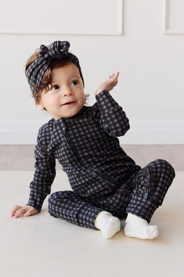 Organic Cotton Frankie Onepiece - Gingham Night Childrens Onepiece from Jamie Kay USA