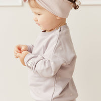 Organic Cotton Ivy Shortie - Annie Ditzy Violet Ice Childrens Short from Jamie Kay USA