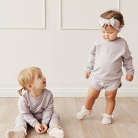 Organic Cotton Bobbie Sweatshirt - Annie Ditzy Violet Ice Childrens Top from Jamie Kay USA