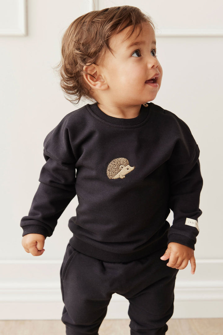 Organic Cotton Damien Sweatshirt - Constellation Hedgehog Childrens Top from Jamie Kay USA