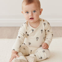 Organic Cotton Fernley Bodysuit - Montgolfiere Cloud Childrens Bodysuit from Jamie Kay USA