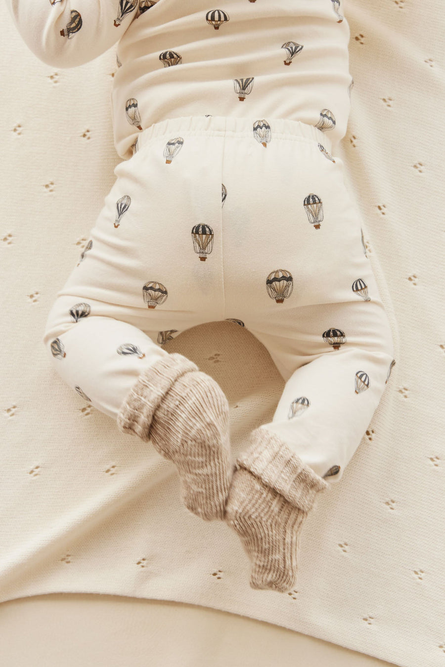 Organic Cotton Everyday Legging - Montgolfiere Cloud Childrens Legging from Jamie Kay USA