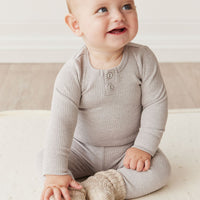 Organic Cotton Modal Long Sleeve Bodysuit - Icicle Marle Childrens Bodysuit from Jamie Kay USA