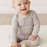 Organic Cotton Modal Long Sleeve Bodysuit - Icicle Marle Childrens Bodysuit from Jamie Kay USA