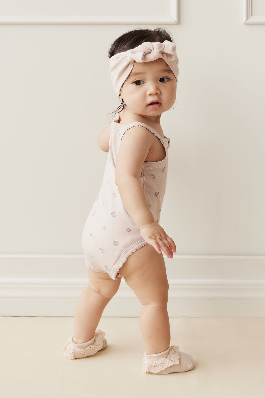 Organic Cotton Bridget Singlet Bodysuit - Meredith Violet Childrens Bodysuit from Jamie Kay USA