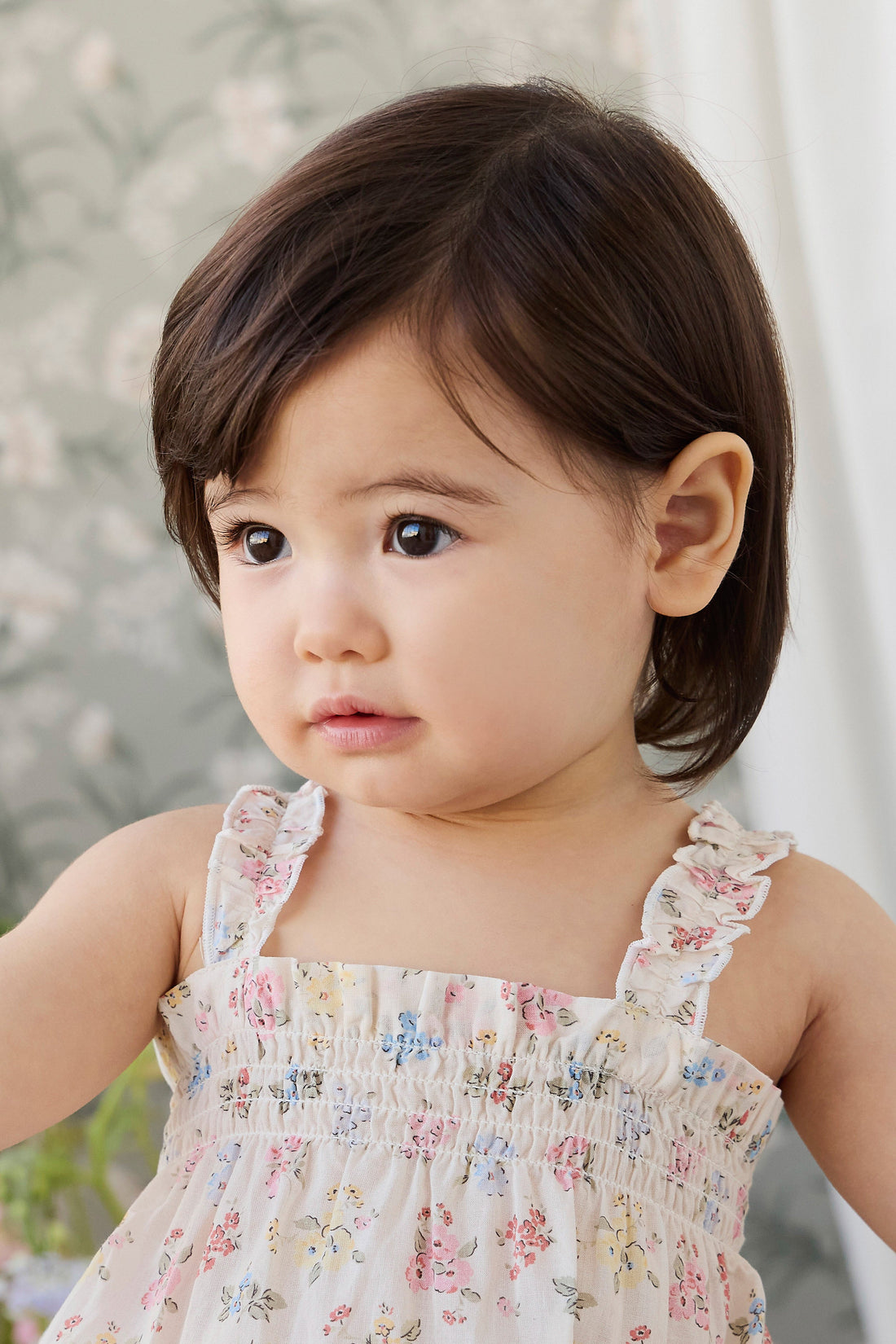 Organic Cotton Cassidy Playsuit - Morgan Vanilla Childrens Pants from Jamie Kay USA