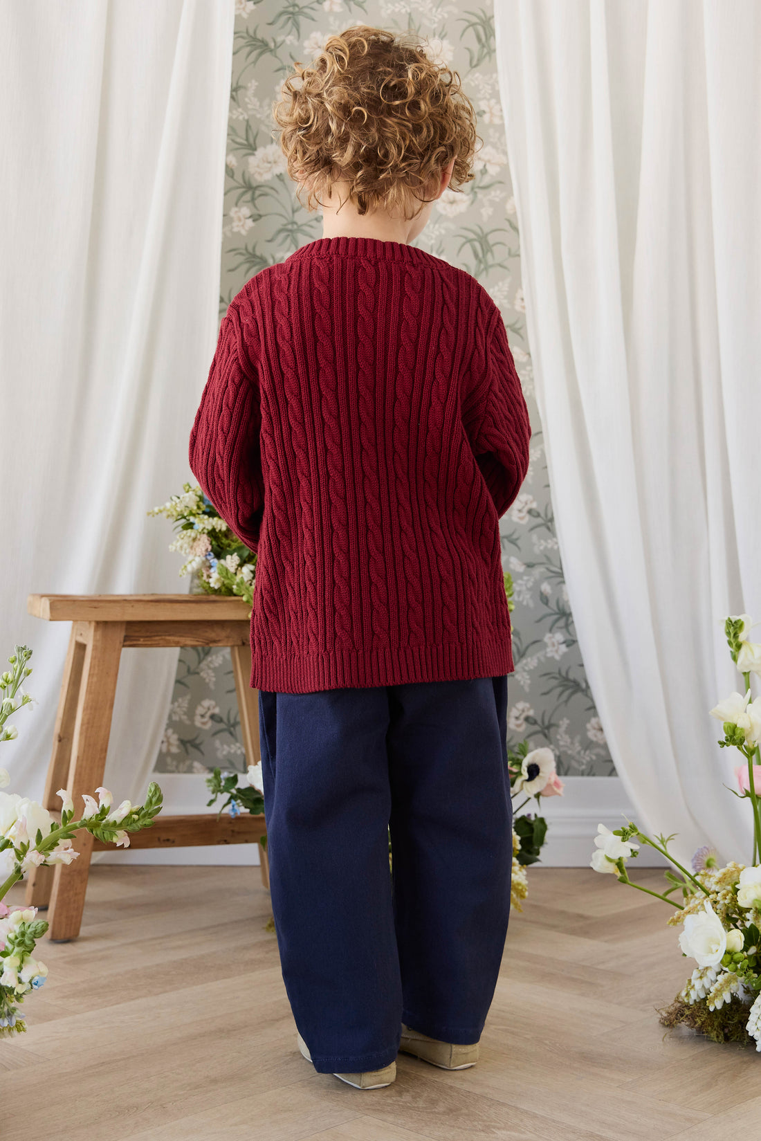 Richard Knit Jumper - Cherry Childrens Jumper from Jamie Kay USA
