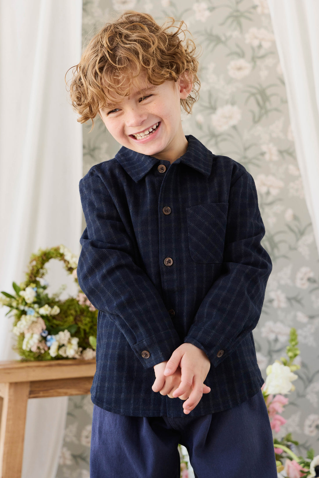 Isaiah Shirt - Finley Check Childrens Top from Jamie Kay USA