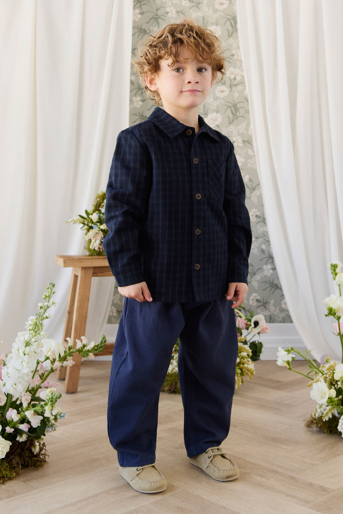 Isaiah Shirt - Finley Check Childrens Top from Jamie Kay USA