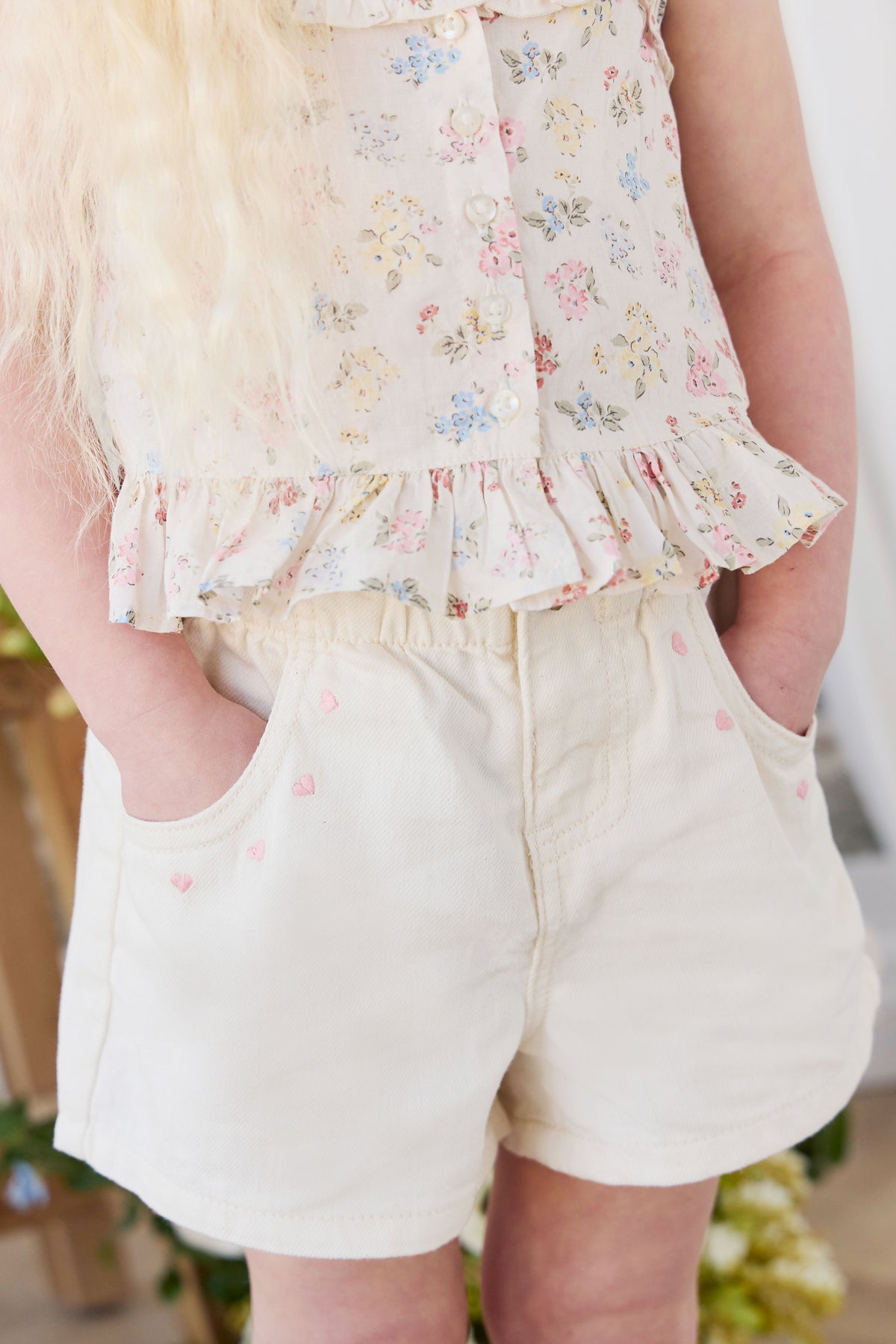 Nicolette Short - Natural Childrens Shorts from Jamie Kay USA