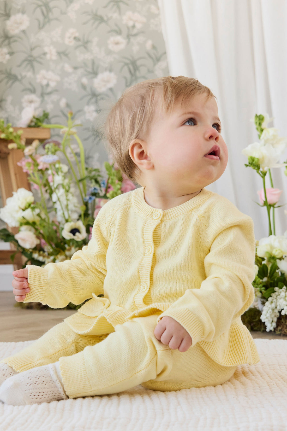 Lyla Knitted Cardigan - Lemonade Childrens Cardigan from Jamie Kay USA