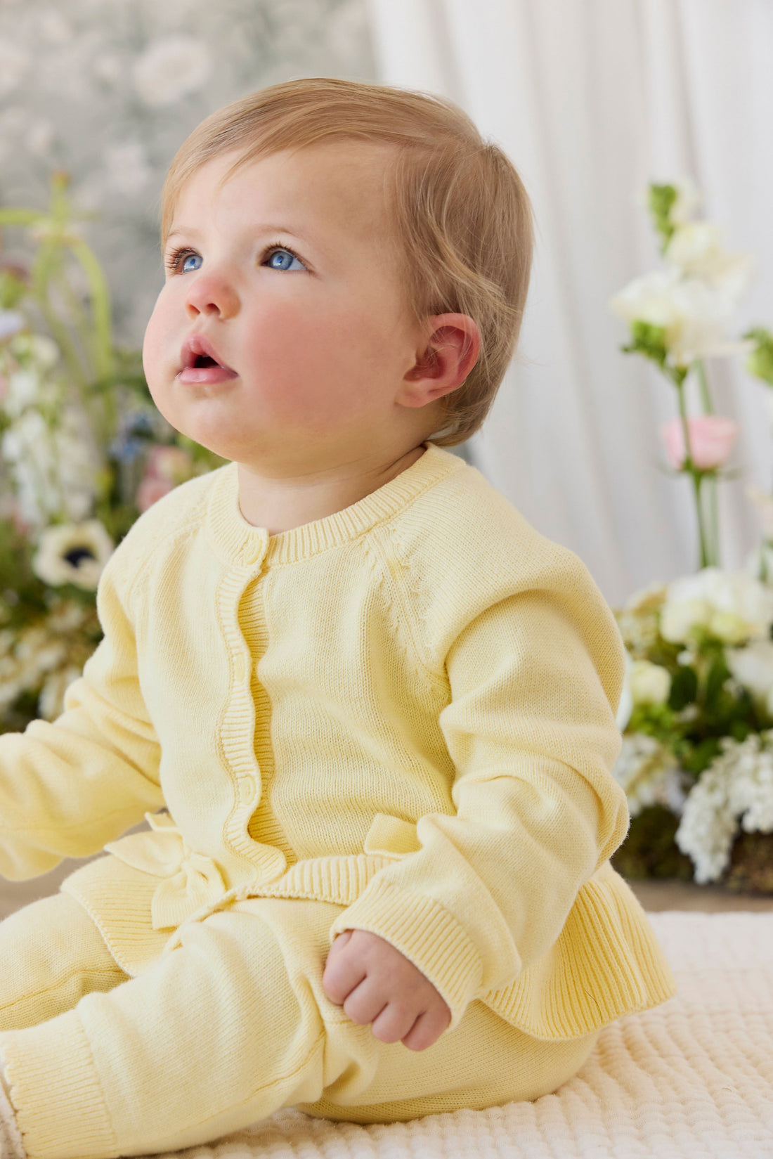 Lyla Knitted Cardigan - Lemonade Childrens Cardigan from Jamie Kay USA