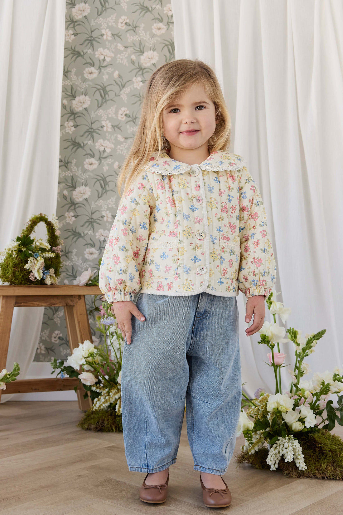 Jaida Pincord Jacket - Morgan Vanilla Childrens Jacket from Jamie Kay USA