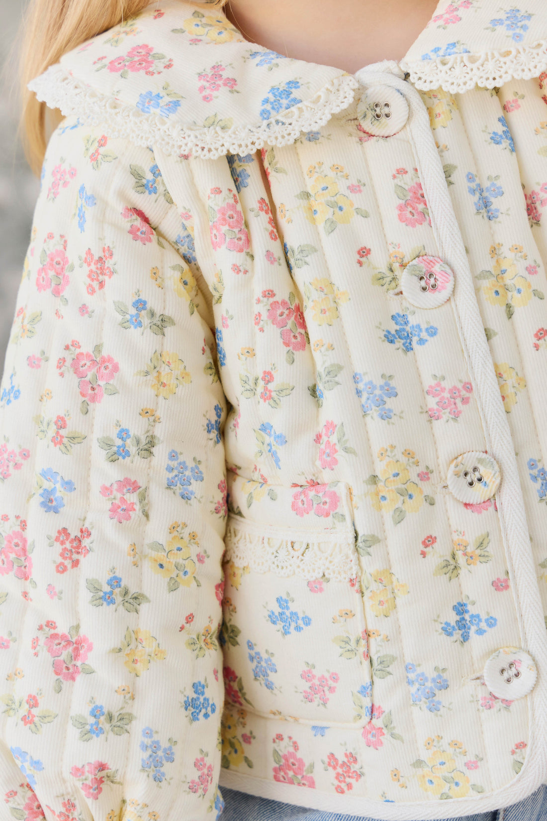 Jaida Pincord Jacket - Morgan Vanilla Childrens Jacket from Jamie Kay USA
