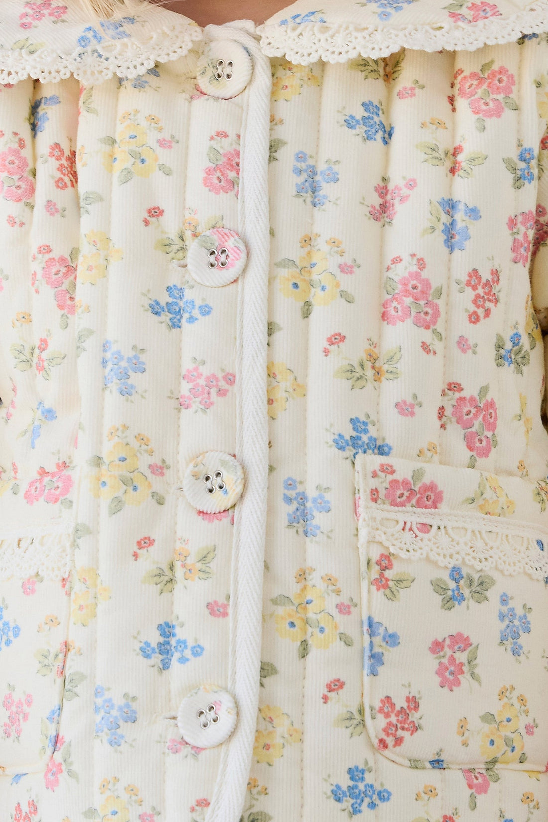 Jaida Pincord Jacket - Morgan Vanilla Childrens Jacket from Jamie Kay USA