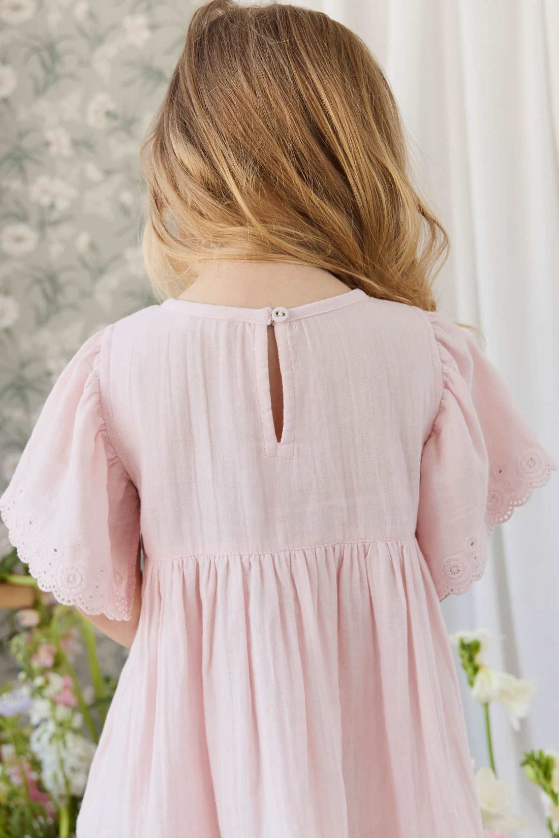 Organic Cotton Muslin Chloe Dress - Cotton Candy Childrens Dress from Jamie Kay USA