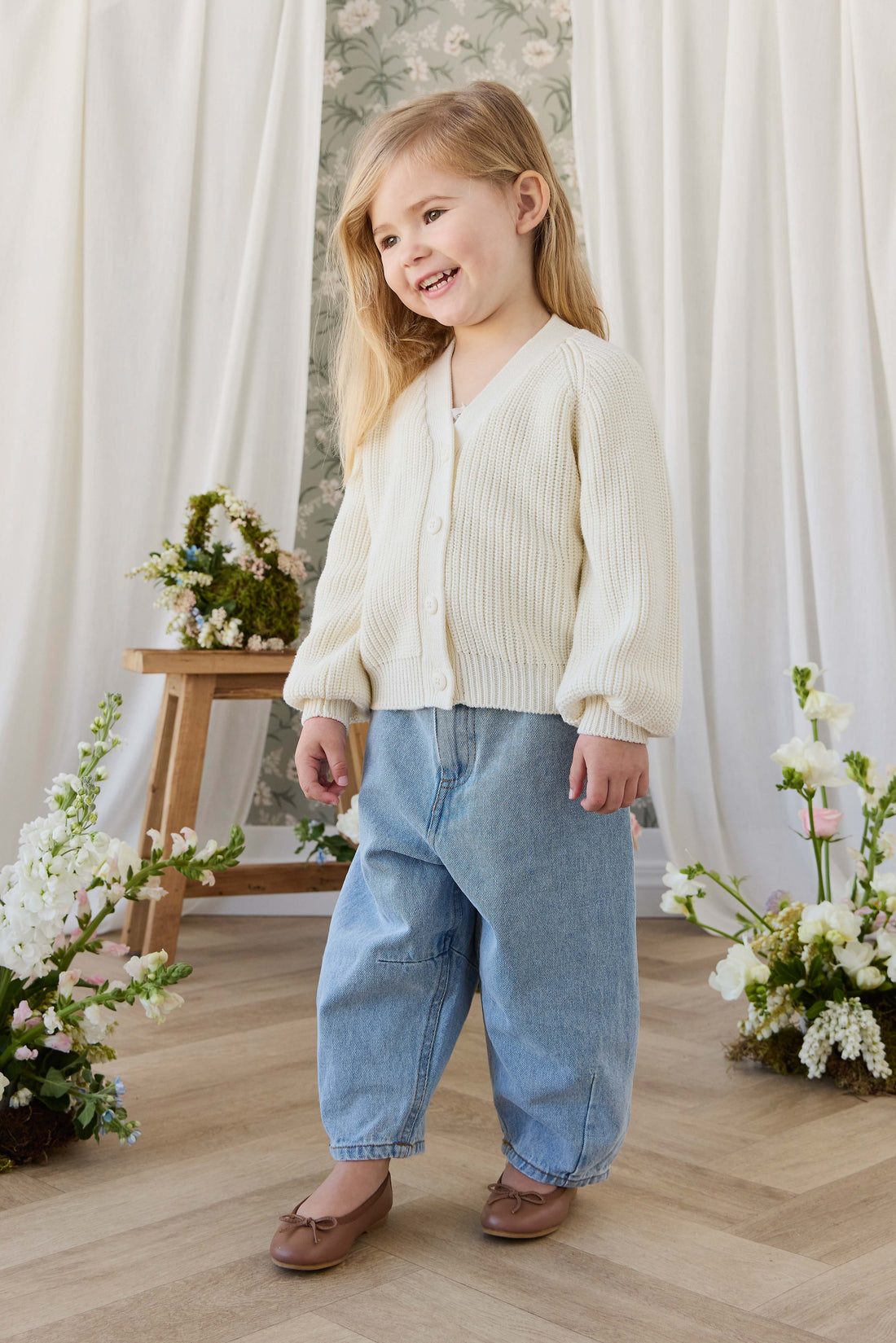 Paloma Cardigan - Snow Drop Childrens Cardigan from Jamie Kay USA