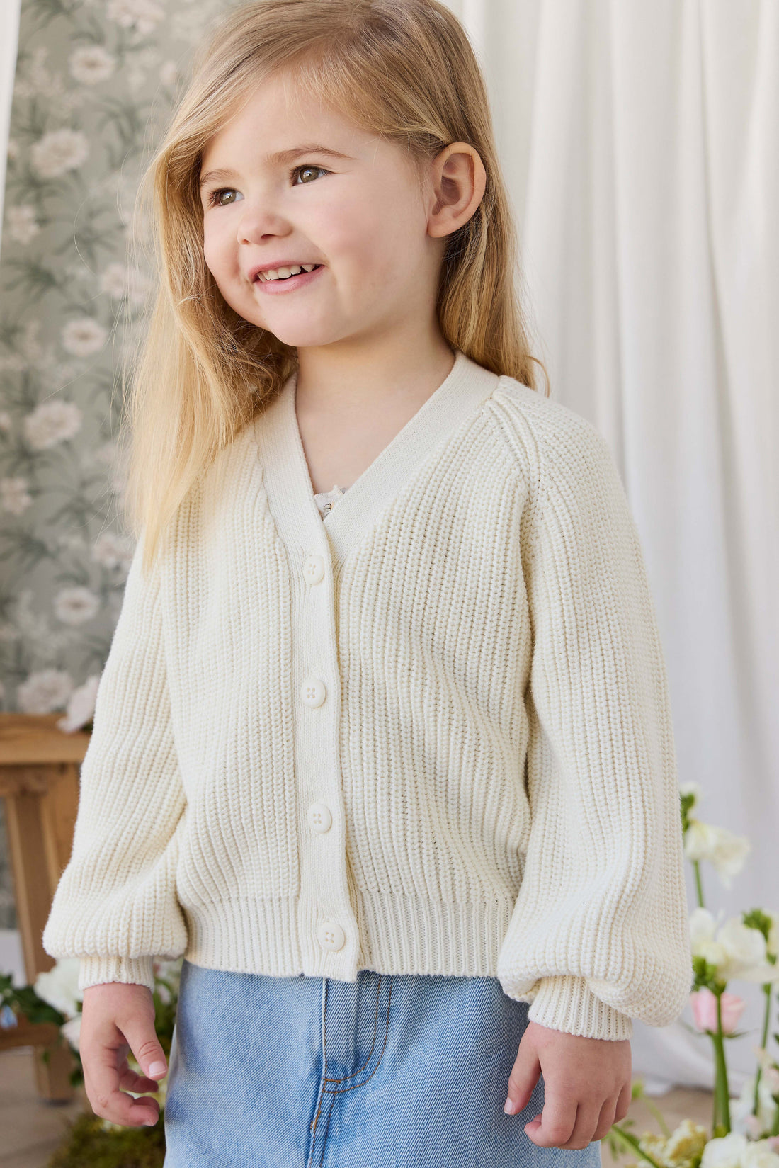 Paloma Cardigan - Snow Drop Childrens Cardigan from Jamie Kay USA
