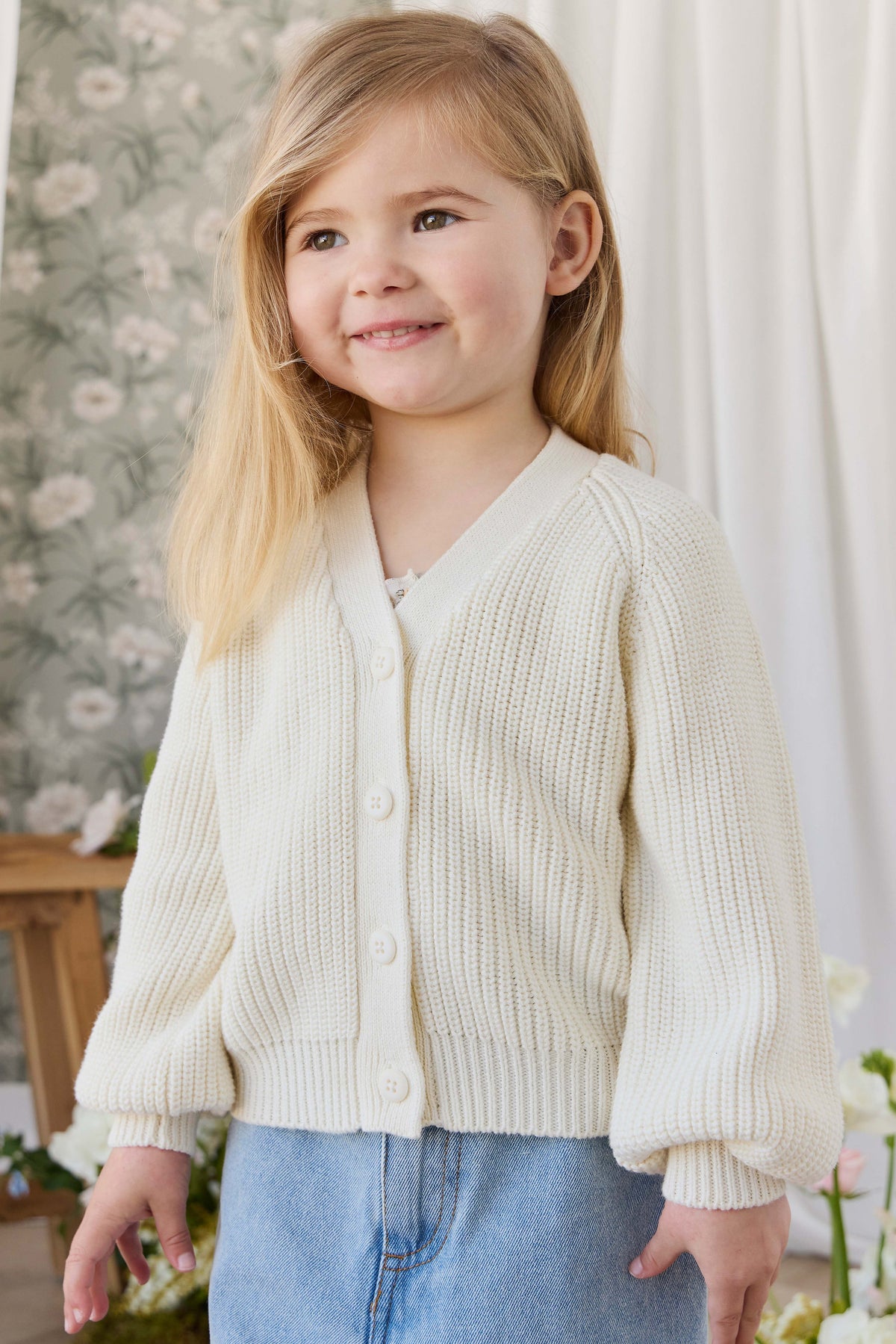 Paloma Cardigan - Snow Drop Childrens Cardigan from Jamie Kay USA