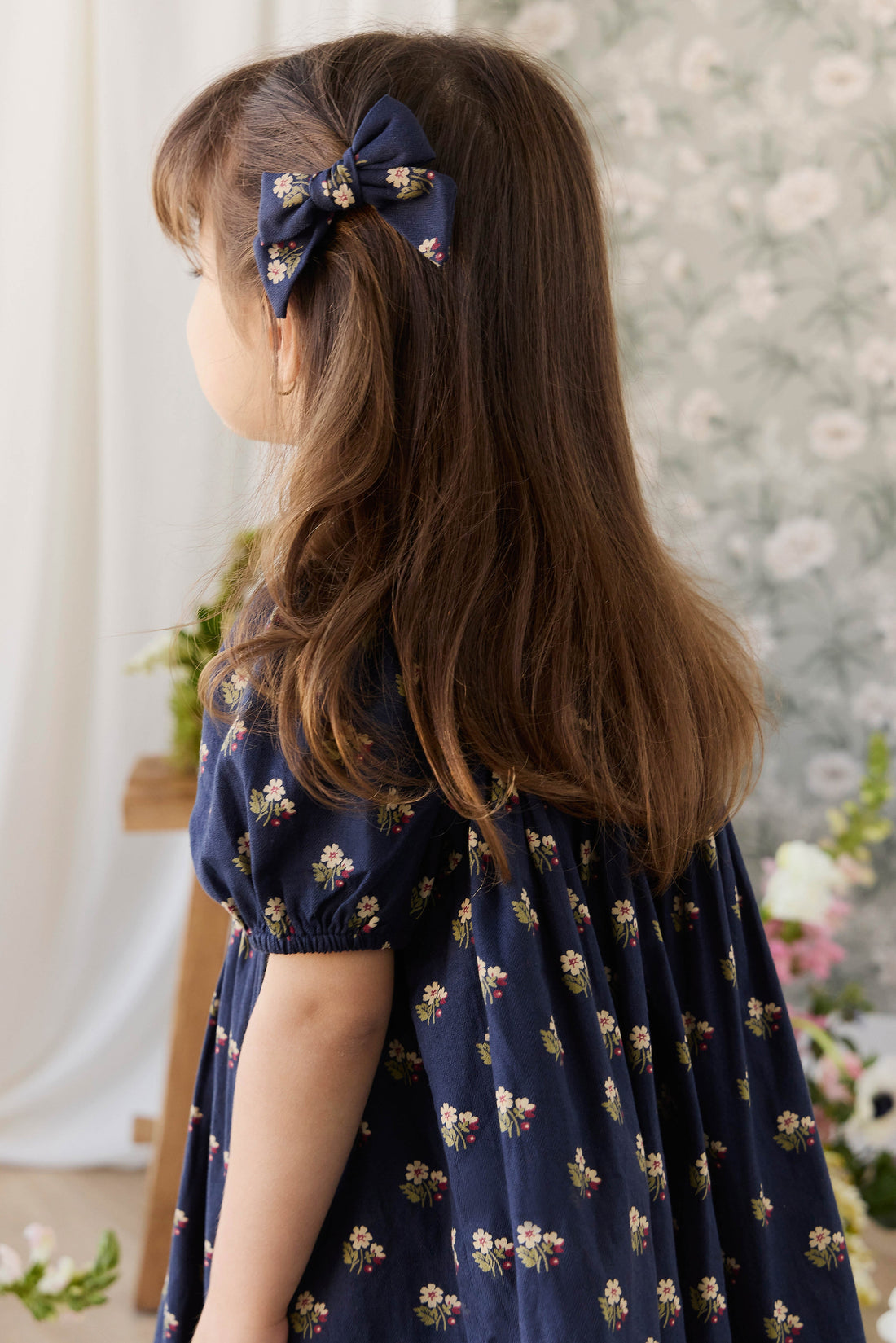 Dovie Bow - Elsa Navy Childrens Bow from Jamie Kay USA