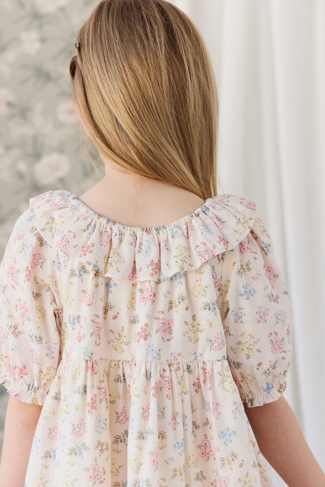 Organic Cotton Acacia Dress - Morgan Vanilla Childrens Dress from Jamie Kay USA