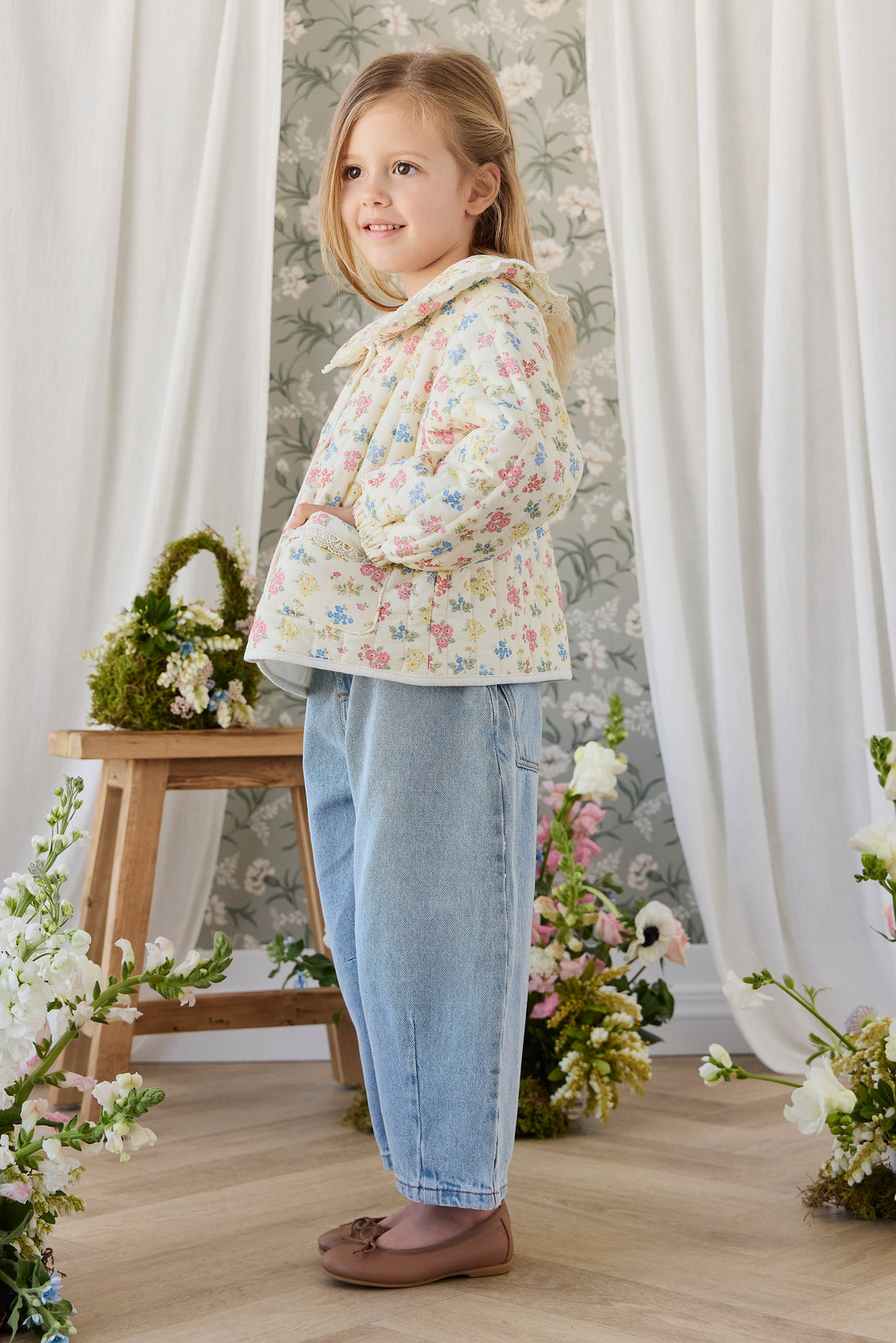 Jaida Pincord Jacket - Morgan Vanilla Childrens Jacket from Jamie Kay USA