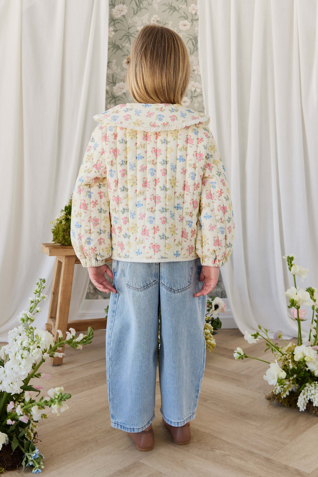 Jaida Pincord Jacket - Morgan Vanilla Childrens Jacket from Jamie Kay USA
