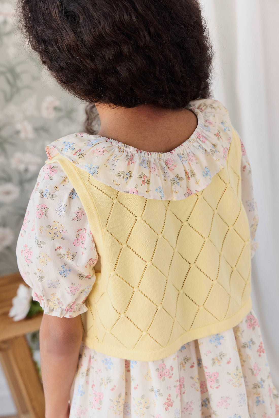 Organic Cotton Acacia Dress - Morgan Vanilla Childrens Dress from Jamie Kay USA