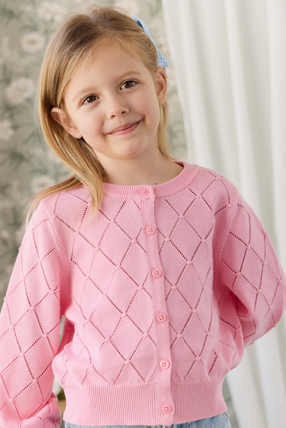 Lilah Cardigan - Bubblegum Childrens Cardigan from Jamie Kay USA