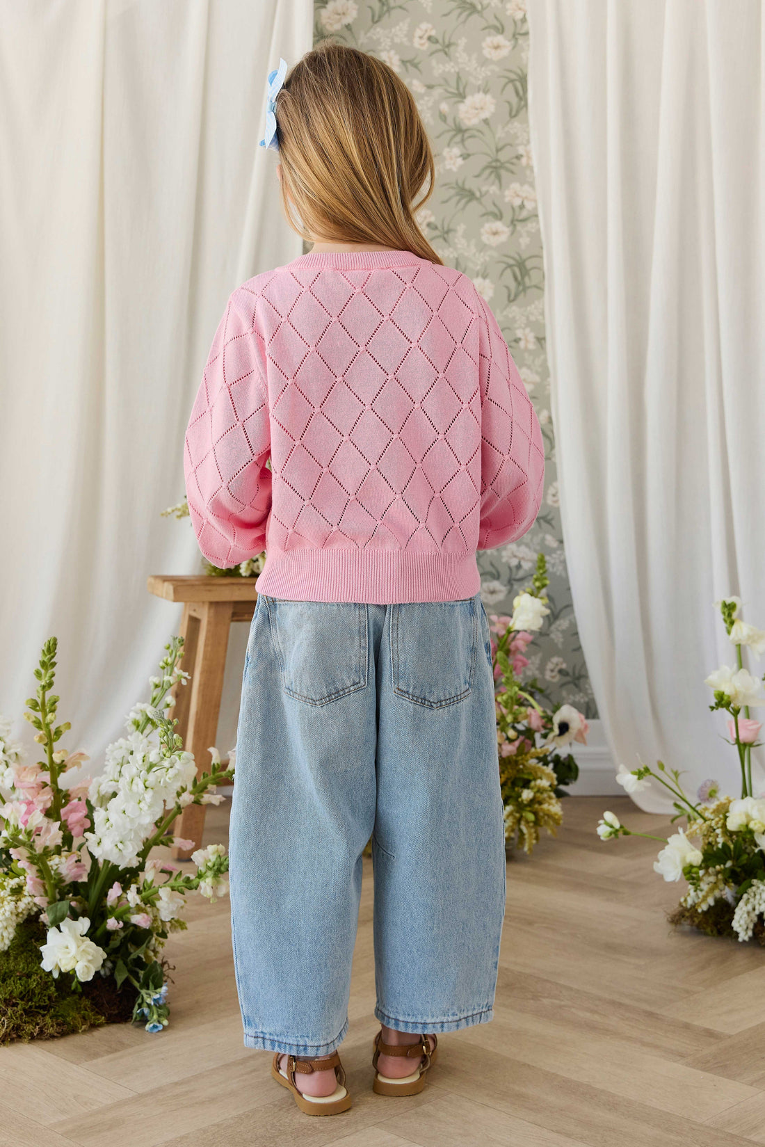 Lilah Cardigan - Bubblegum Childrens Cardigan from Jamie Kay USA