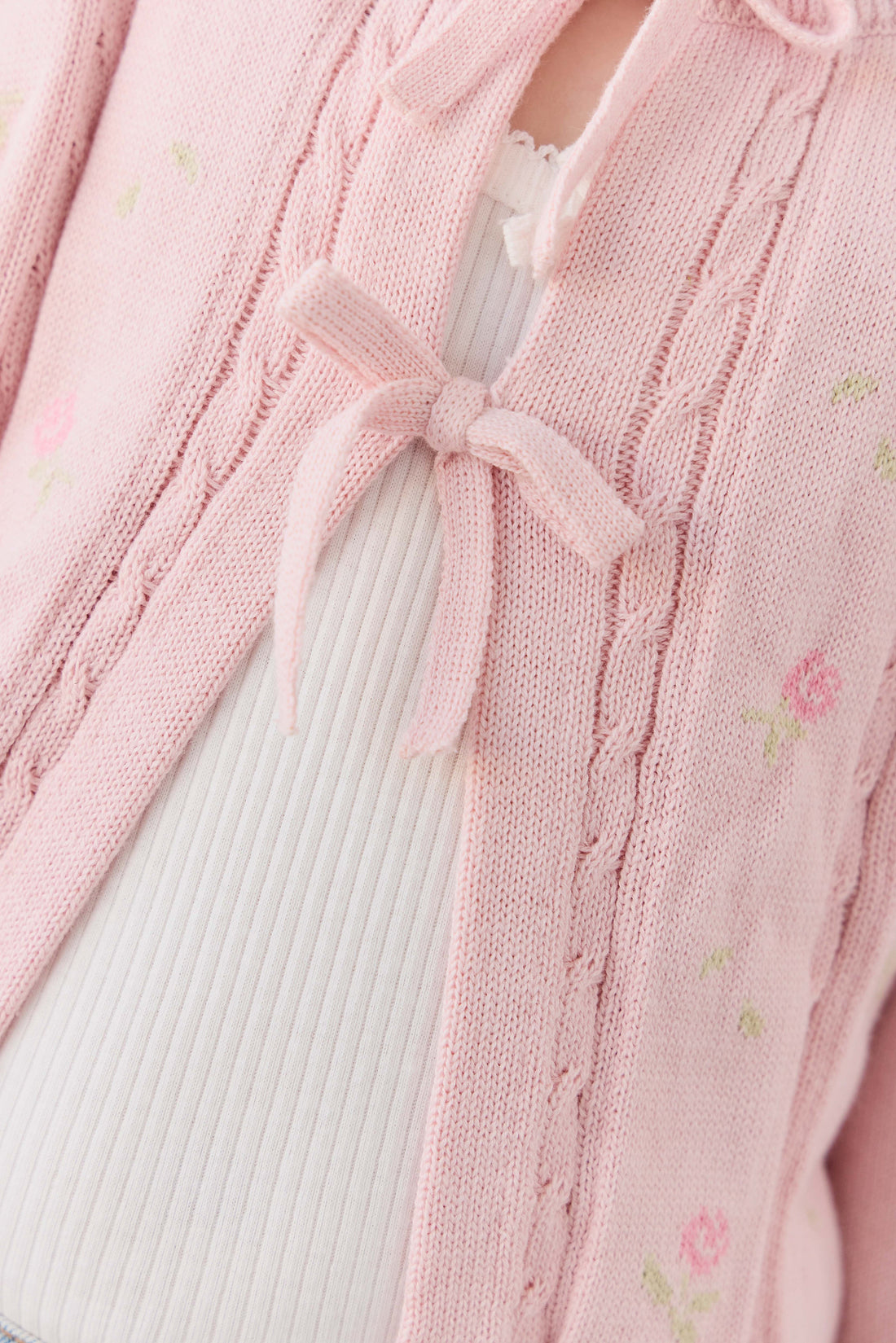 Anabella Knitted Cardigan - Annabella Jacquard Trinket Childrens Cardigan from Jamie Kay USA