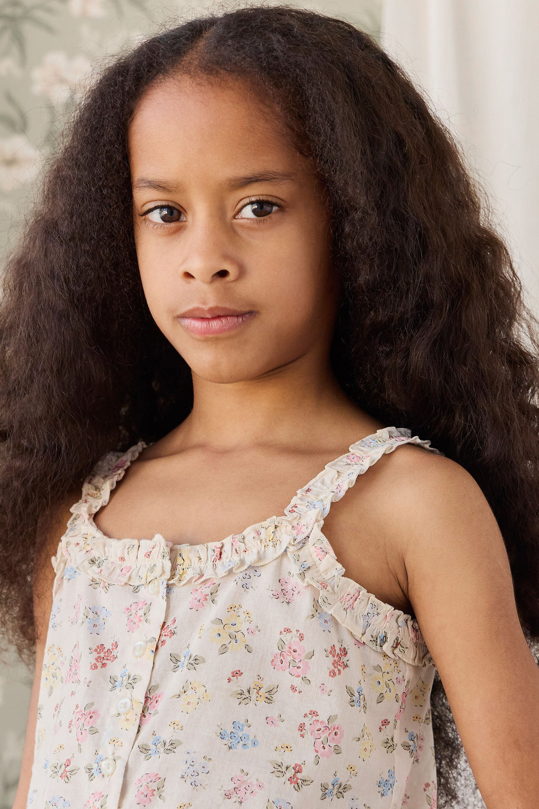 Organic Cotton Cassidy Top - Morgan Vanilla Childrens Top from Jamie Kay USA