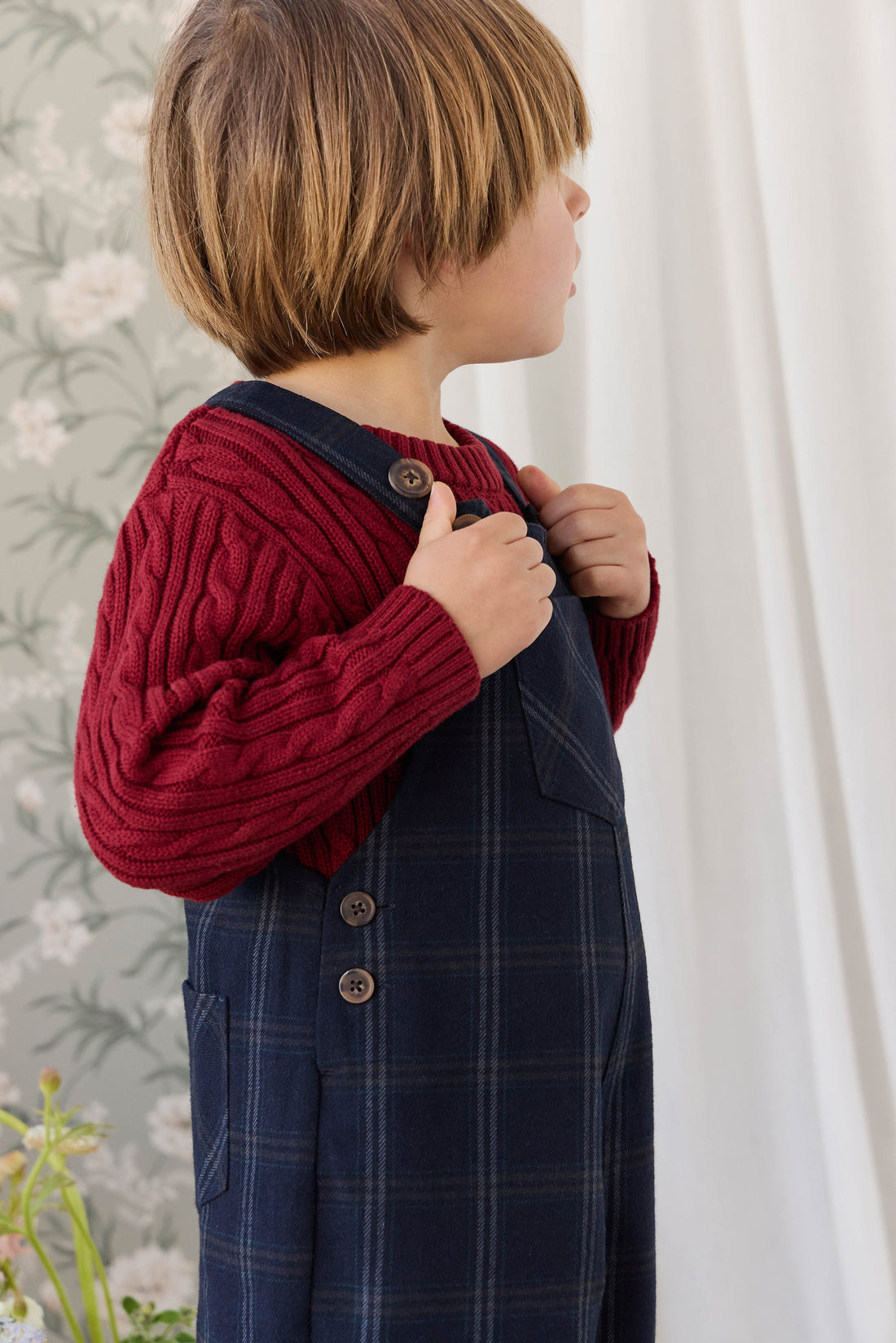 Dale Overall - Dale Check Childrens Overall from Jamie Kay USA