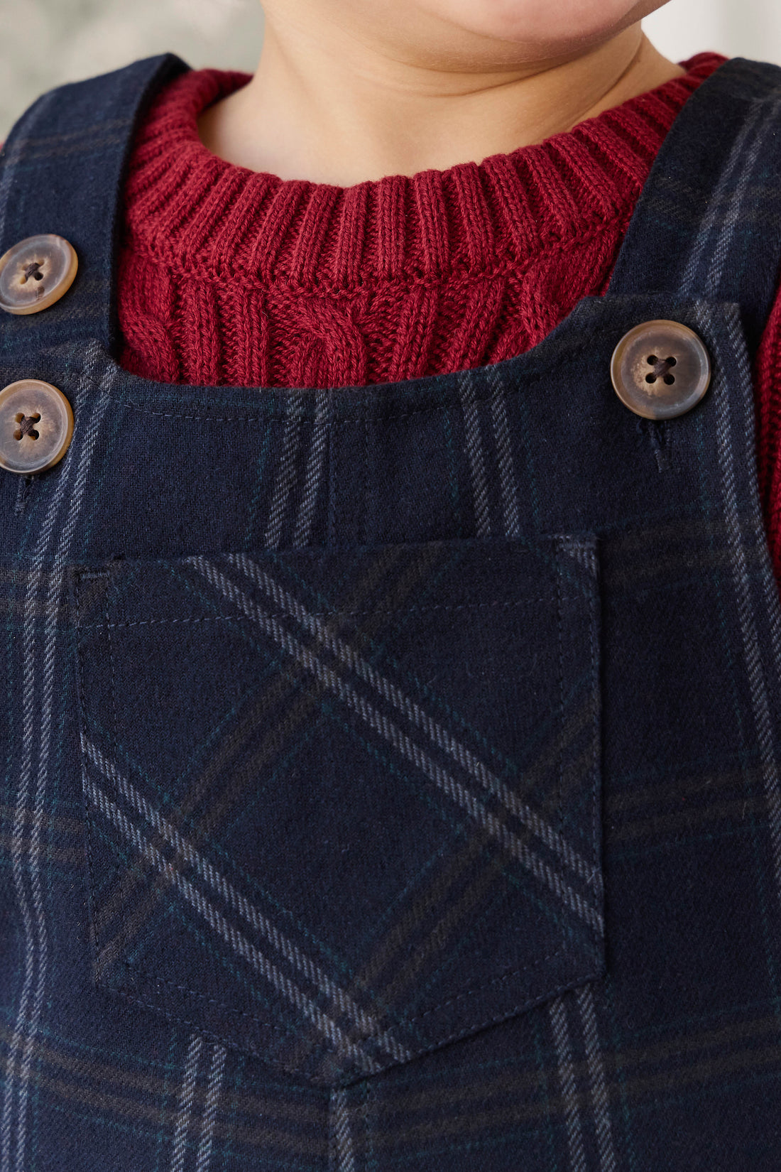 Dale Overall - Dale Check Childrens Overall from Jamie Kay USA