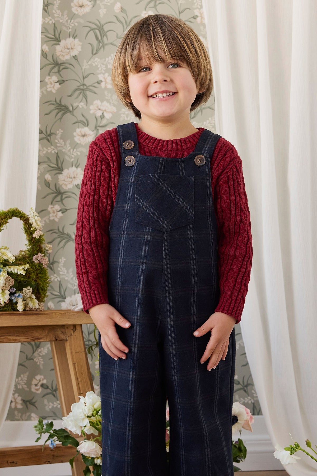 Dale Overall - Dale Check Childrens Overall from Jamie Kay USA