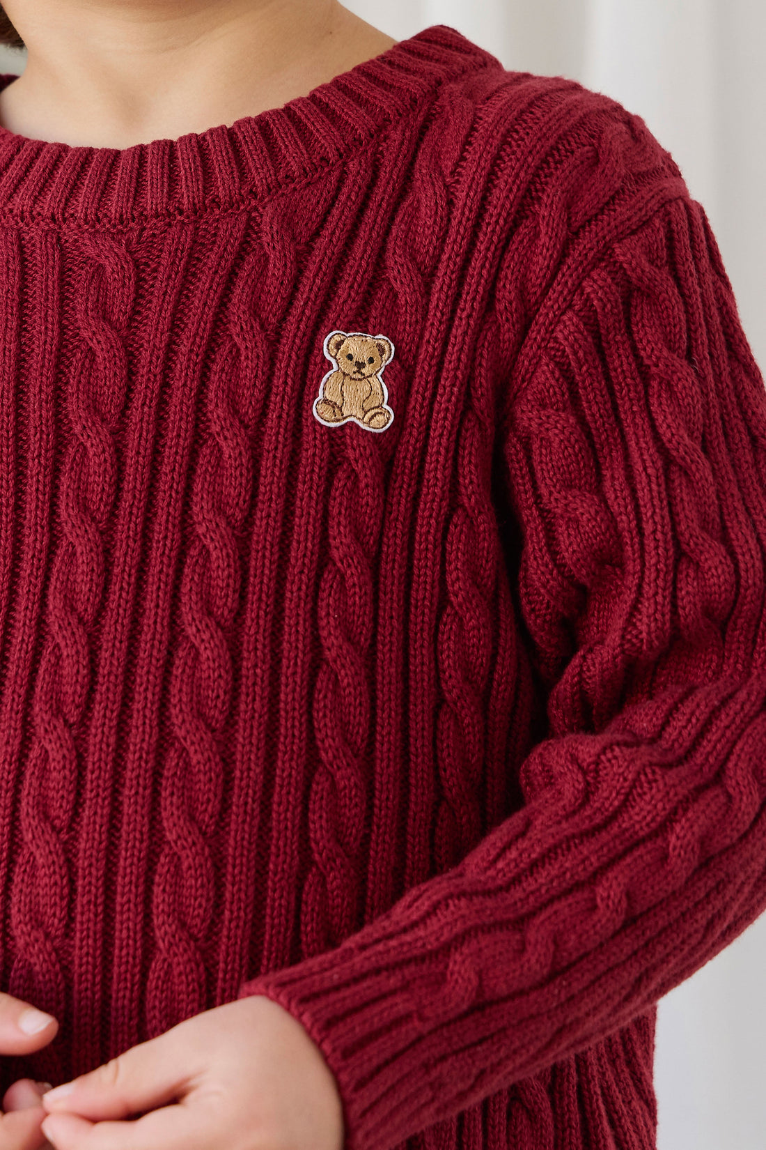 Richard Knit Jumper - Cherry Childrens Jumper from Jamie Kay USA