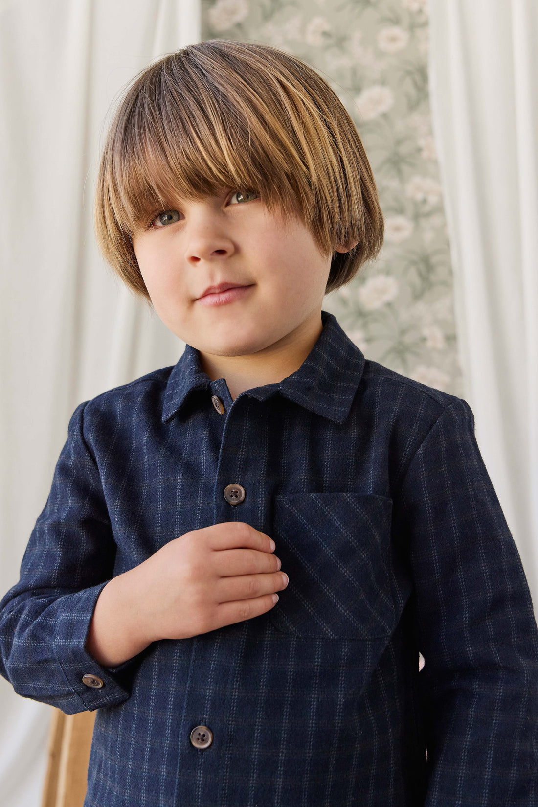 Isaiah Shirt - Finley Check Childrens Top from Jamie Kay USA
