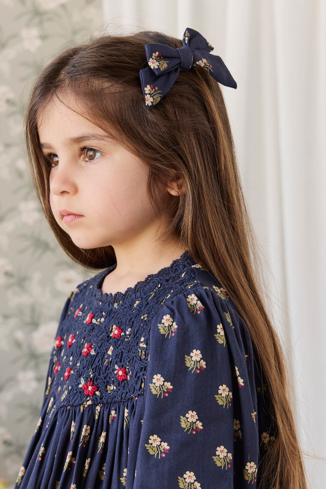 Organic Cotton Jovie Dress - Elsa Navy Childrens Dress from Jamie Kay USA