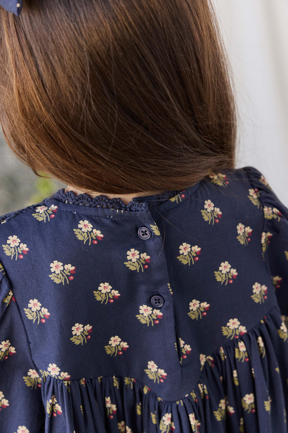 Organic Cotton Jovie Dress - Elsa Navy Childrens Dress from Jamie Kay USA