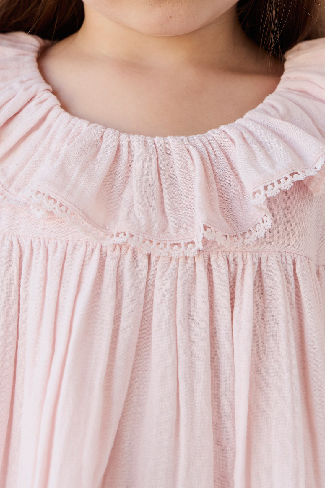 Organic Cotton Muslin Banks Blouse - Cotton Candy Childrens Top from Jamie Kay USA