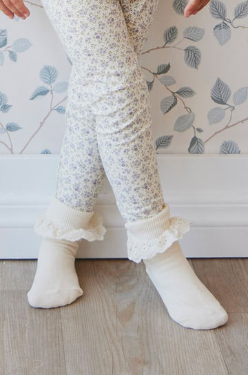 Organic Cotton Everyday Legging - Rosalie Fields Raindrops Childrens Legging from Jamie Kay USA