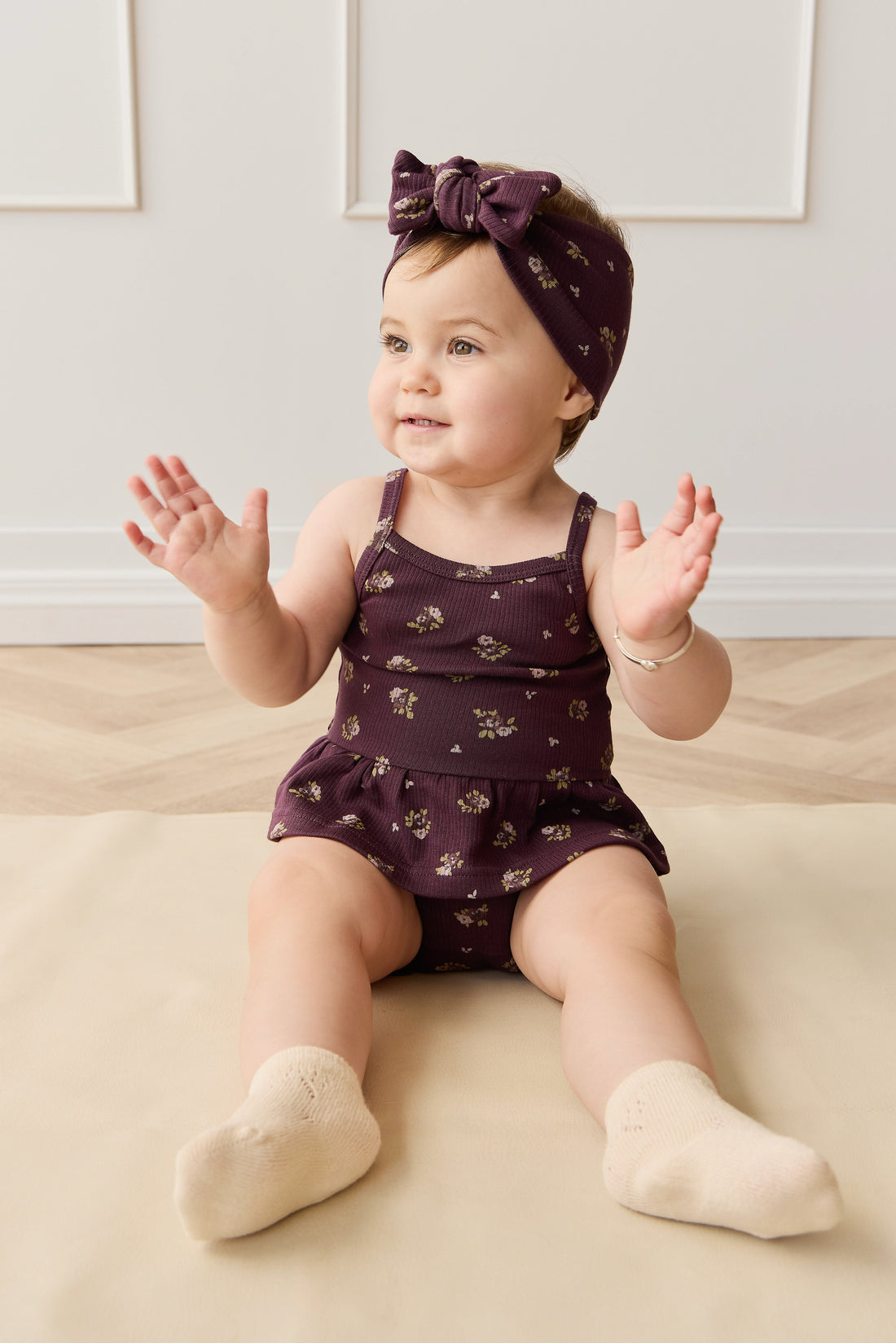 Organic Cotton Fine Rib Lillian Top - Simone Huckleberry Childrens Top from Jamie Kay USA