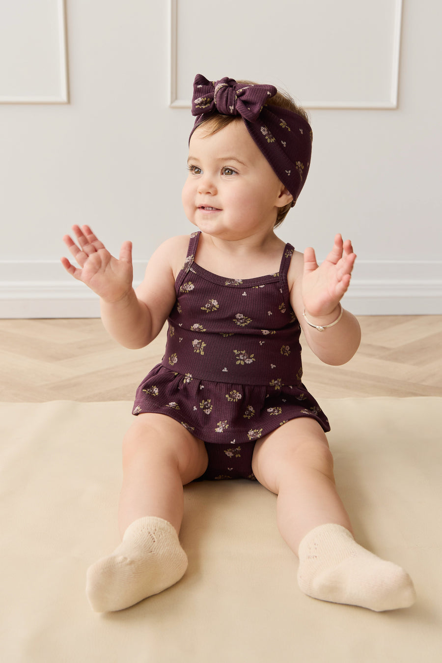 Organic Cotton Fine Rib Lillian Top - Simone Huckleberry Childrens Top from Jamie Kay USA