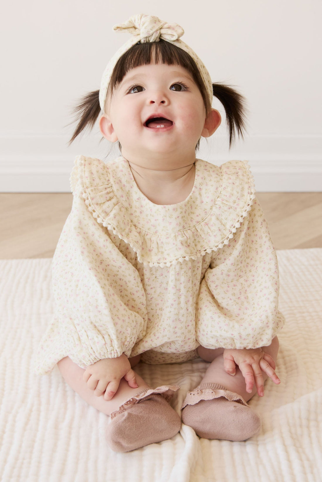 Organic Cotton Muslin Cleo Blouse - Pippa Pink Childrens Top from Jamie Kay USA