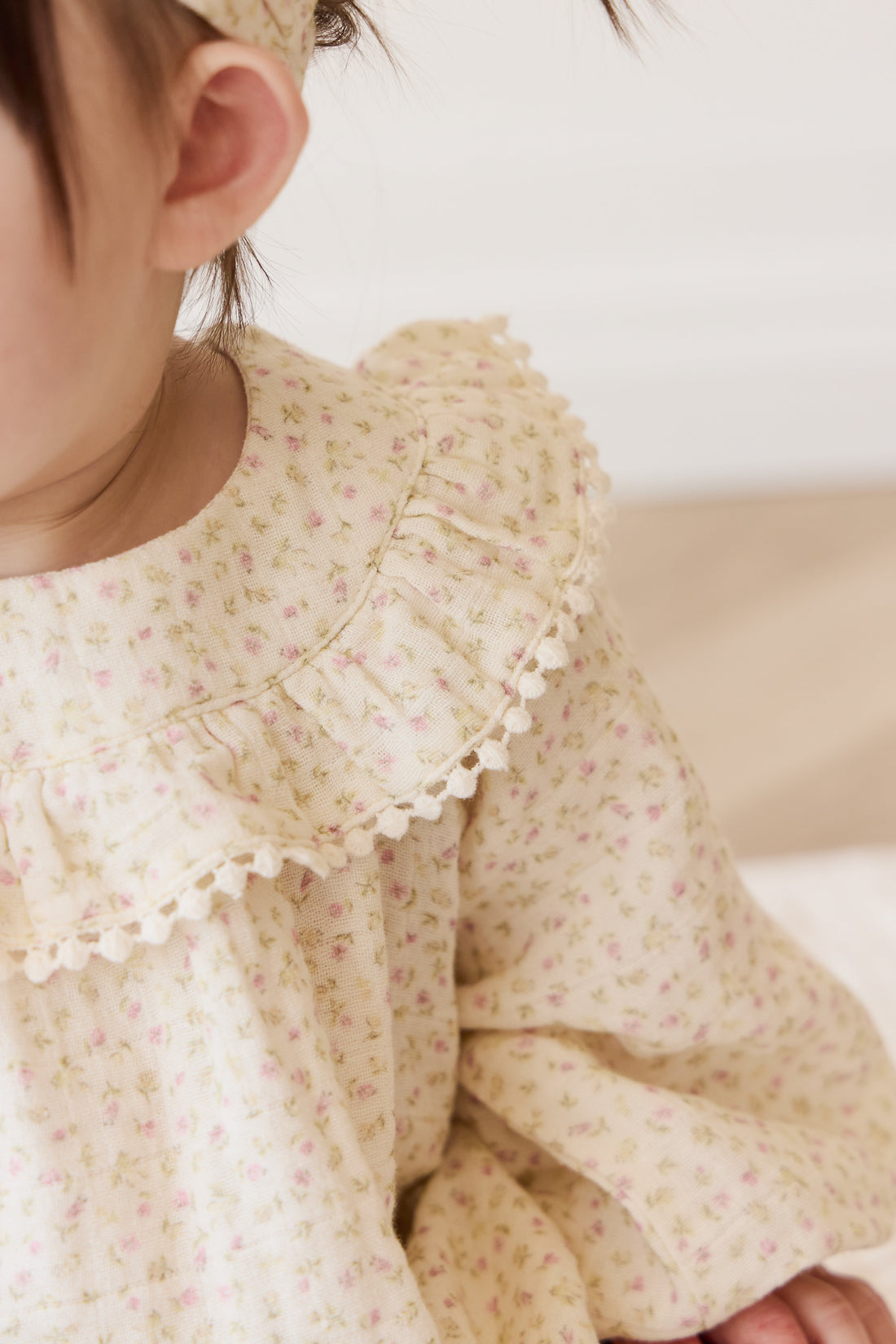 Organic Cotton Muslin Cleo Blouse - Pippa Pink Childrens Top from Jamie Kay USA