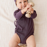 Organic Cotton Modal Lilian Headband - Blackberry Childrens Headband from Jamie Kay USA