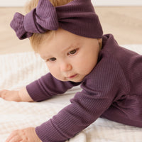 Organic Cotton Modal Lilian Headband - Blackberry Childrens Headband from Jamie Kay USA