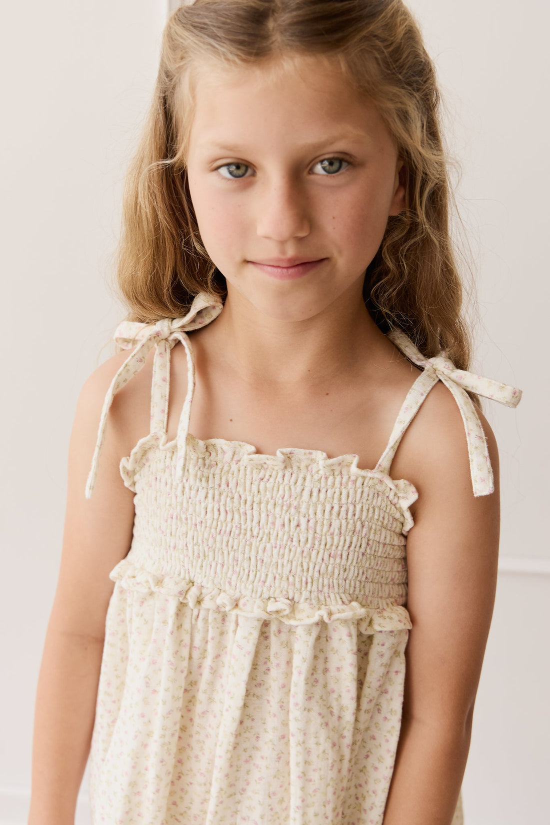 Organic Cotton Muslin Cleo Dress - Pippa Pink Childrens Dress from Jamie Kay USA